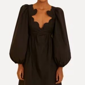 FARM Rio mini Dress with Balloon Sleeves & sweetheart neckline